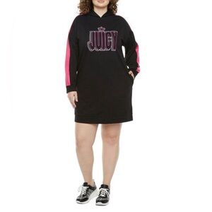 Juicy Women's Long Sleeve Sweatshirt Dress Big Logo By Juicy Couture Size Large